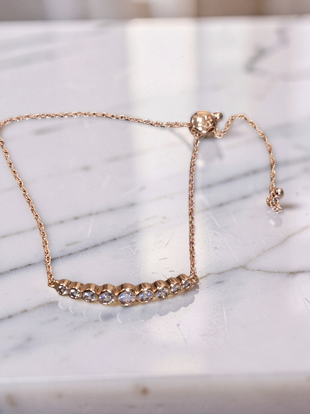 Kate Spade Full Circle Clear Crystal Slider Bracelet - Rose Gold